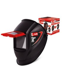 Maschera caschetto adatta alla saldatura MMA, MIG-MAG e TIG. Nelle operazioni di saldatura è sufficiente abbassare la finestrel