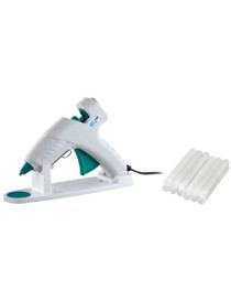 Per incollare carta, plastica, legno, ceramica, tessuti. Ugello con protezione termica, dispositivo antigoccia. Ad avanzamento a