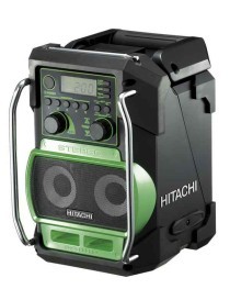 Radio da cantiere alimentata a batteria compatibile con tutte le batterie Hitachi da 9,6V a 18V sia del tipo slide che tradizion
