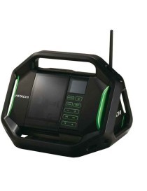 Resistente e potente radio cordless, compatibile con tutte le batterie al litio con attacco a slitta 14,4 V - 18 V. Due diffusor