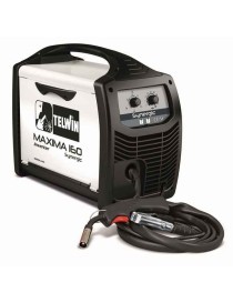 Saldatrice a filo continuo portatile, monofase, ventilata, per la saldatura flux (no gas) e Mig-Mag (gas). Protezione termostati