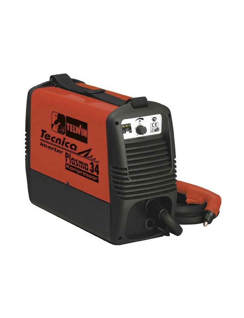 Sistema ad inverter per il taglio al plasma ad aria compressa, portatile, monofase, ventilata, con innesco a contatto dell'arco 