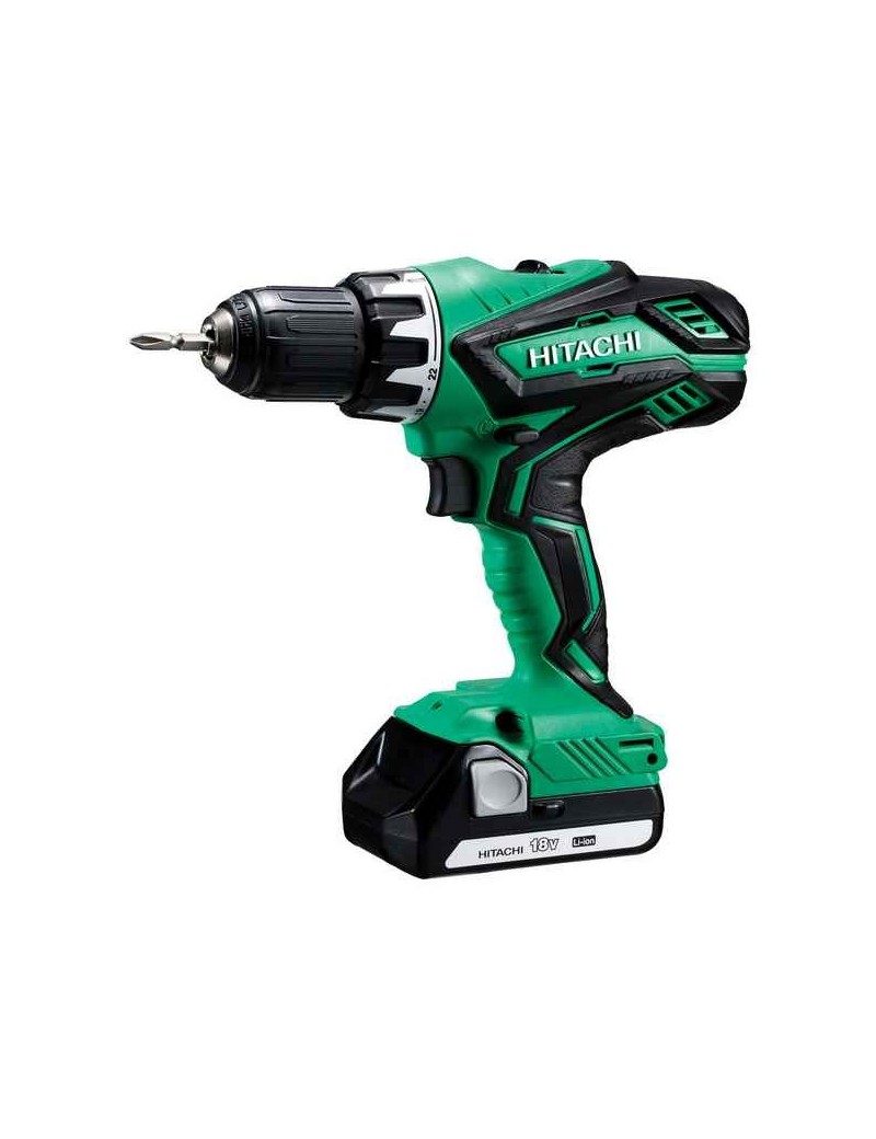 Trapano avvitatore reversibile con batteria al litio con attacco a slitta da 18V - 2,5Ah. Compatto e bilanciato con mandrino aut