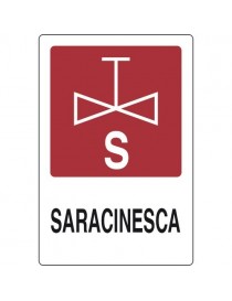 CARTELLO ADESIVO "SARACINESCA" cm 12x18