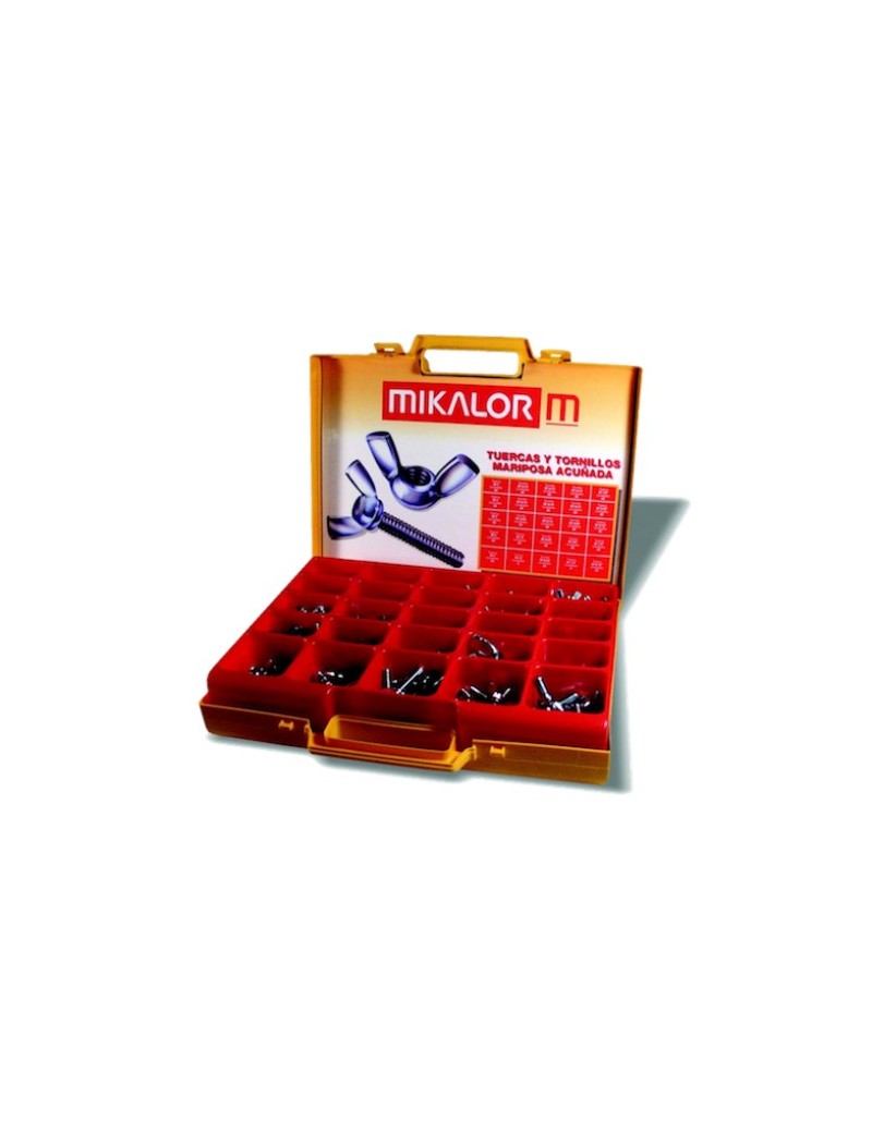 Le valigette con I bulloni e viti a farfalla N facilitano la scelta del prodotto adeguato alle necessità. Le varie dimensioni s