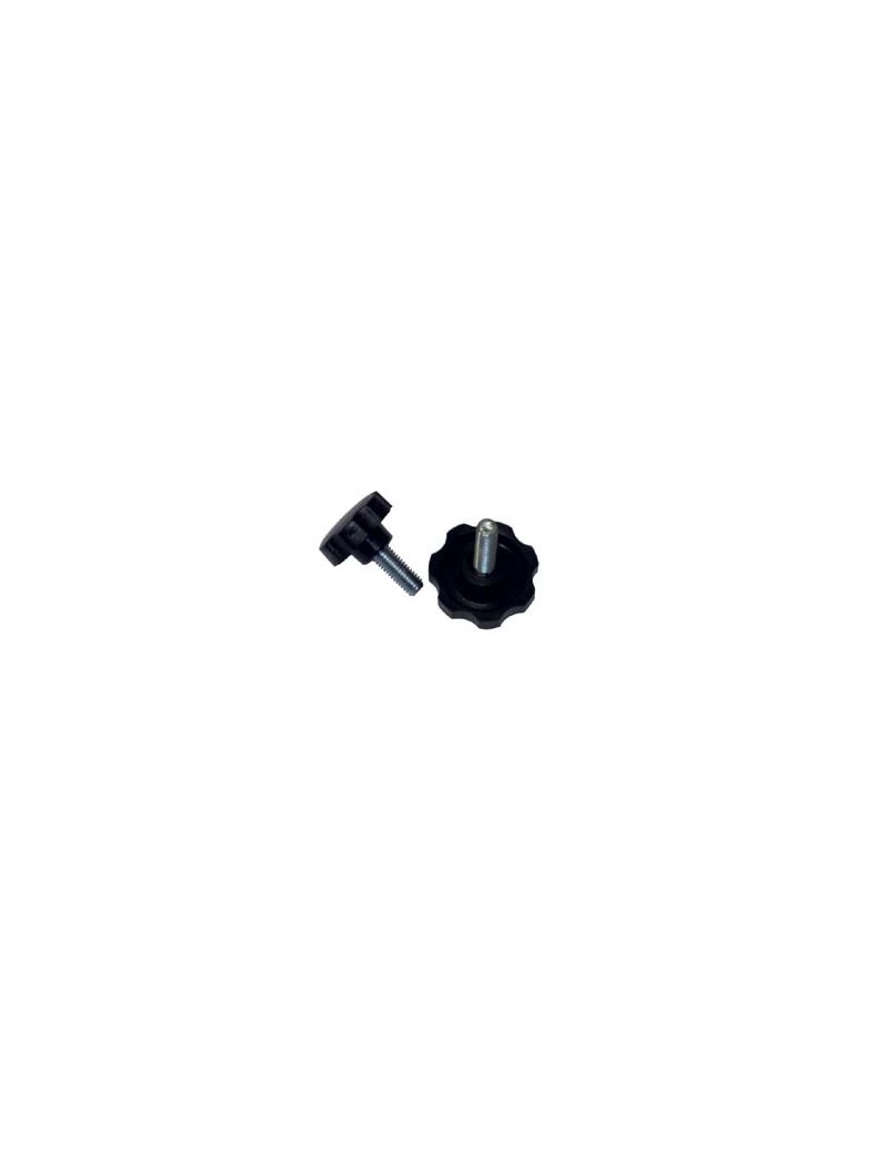 Volantino con perno filettato lungh. 22 mm. in abs nero