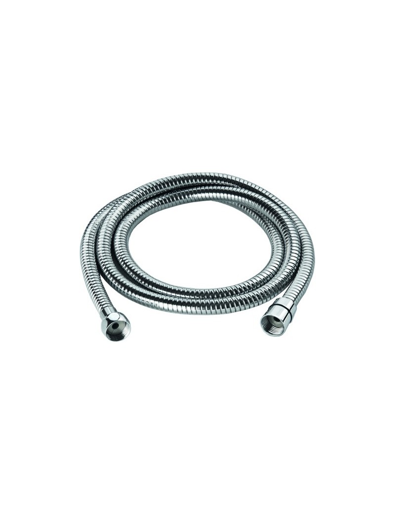 Flessibile doccia estensibile in acciaio inox Ø mm.14 con ghiera fil. 1/2" FF. Attacco conico.