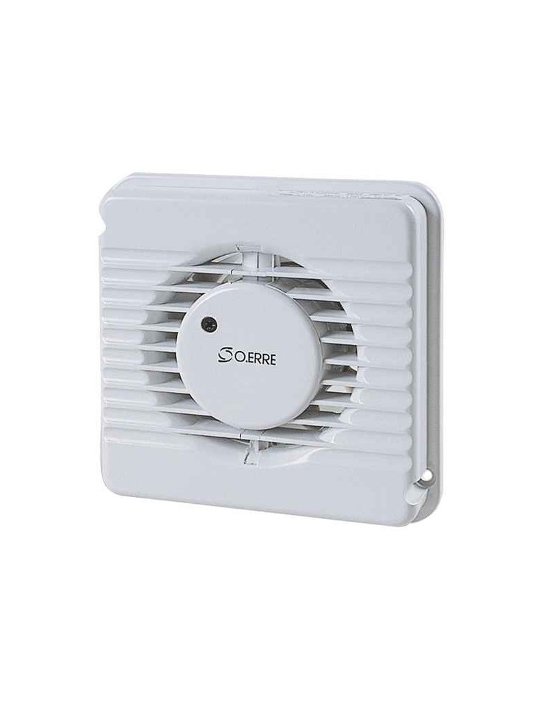 Aspiratore assiale 15 W 230 V~ per installazioni da parete o soffitto in fori ø 80 / 100 mm (con adattatore fornito). Portata 3