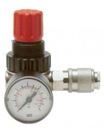 Riduttore di pressione con manometro d.40 e rubinetto rapido. Pressione massima 12 BAR.