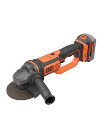 SMERIGLIATRICE a batteria 18V LITIO 4,0 Ah - Mola da 115/125mm - VELOCITA' 8.000 GIRI/min. 3 posizioni dell'impugnatura. In dota