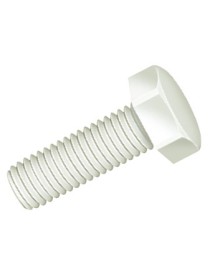 VITE T.E. NYLON PA6.6 DIN933 TUTTO FILETTO M 6x25