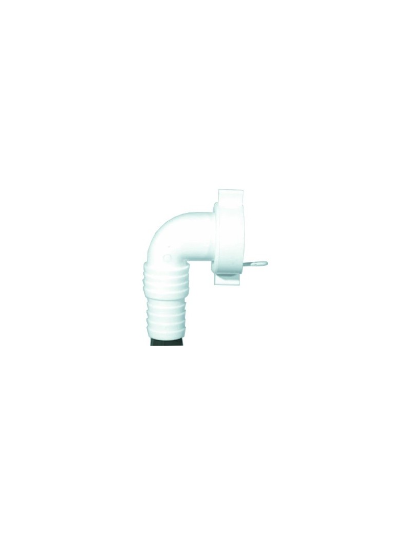 Curvetta per sifone in polipropilene bianca.