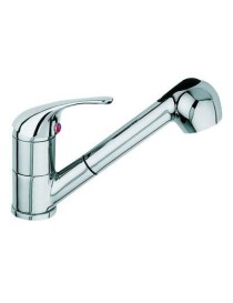 LINEA ASTRA Miscelatore lavello monocomando monoforo con doccetta estraibile. Cartuccia a dischi ceramici ad alta resistenza. Fo