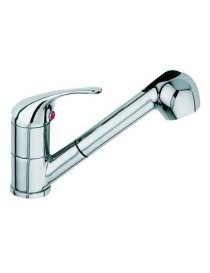 LINEA ASTRA Miscelatore lavello monocomando monoforo con doccetta estraibile. Cartuccia a dischi ceramici ad alta resistenza. Fo