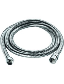 Flessibile doccia estensibile in acciaio inox Ø mm.14 con ghiera fil. 1/2" FF. Attacco conico.