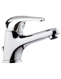 Miscelatore monocomando per lavabo con bocca lunga, dotato di cartuccia a dischi ceramici  d. mm 40.