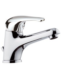 Miscelatore monocomando per lavabo con bocca lunga, dotato di cartuccia a dischi ceramici  d. mm 40.