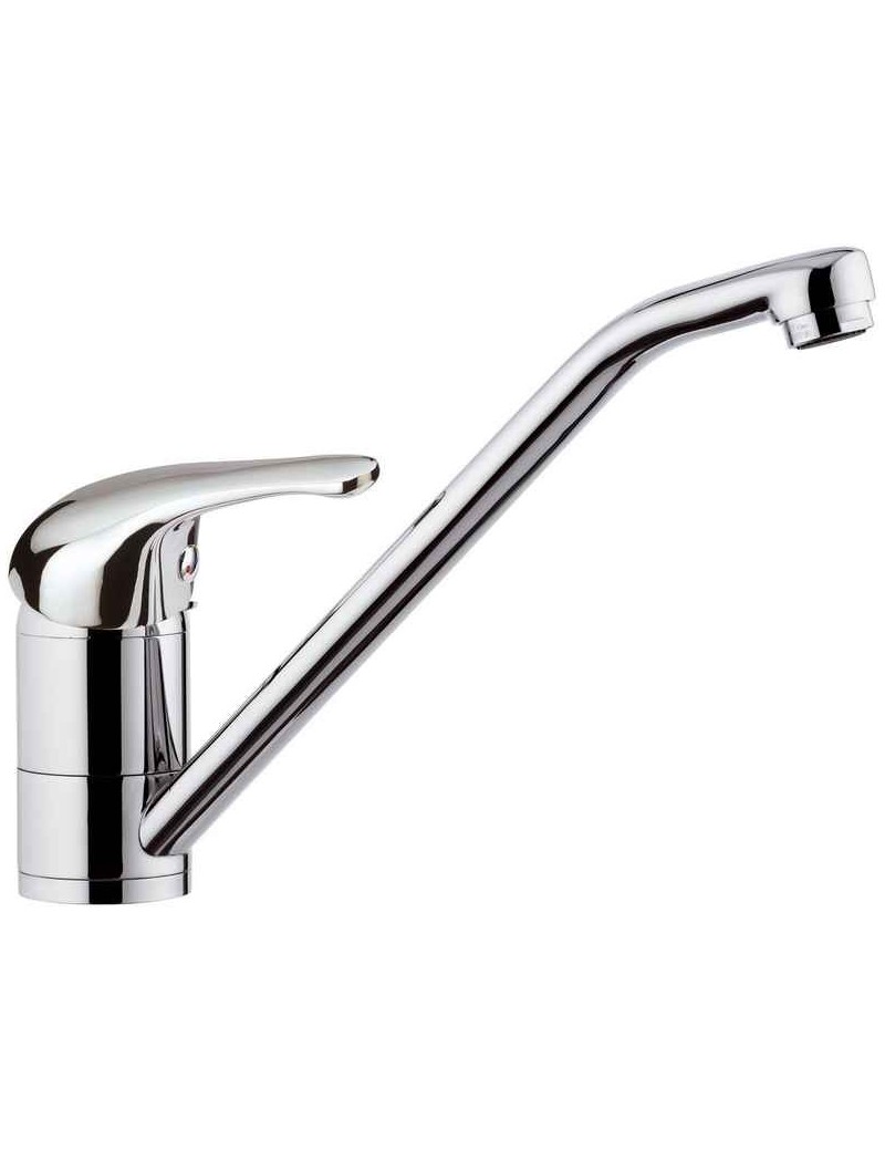 Miscelatore monocomando per lavello con bocca girevole dotato di cartuccia a dischi ceramici  d. mm 40.