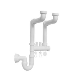 SIFONE AMICO 2 VIE C/ATTAC. LAVATRICE S/PILETTA 1"1/2 x d.40