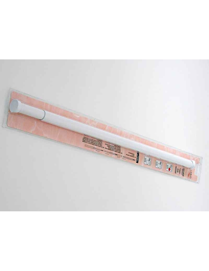 Realizzato in alluminio tubolare da 25 mm di diametro, trattato con sistema anti-corrosione. Distribuito in blister contenente l