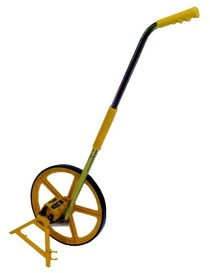 Misuratore stradale meccanico. Rotella di misurazione di precisione e contatore a 5 cifre che addiziona in avanti e sottrae arre