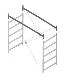 ALZATA TORRE PER PONTEGGIO SYSTEM COMPLETA h. mt 1,50