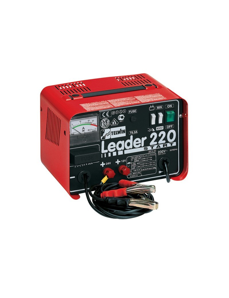 Carica batteria e avviatore portatile, monofase, per la carica di accumulatori al piombo con tensione 12/24V e l'avviamento di q