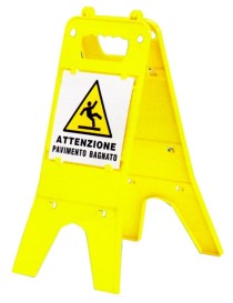 CAVALLETTO SEGNALETICO PAVIMENTO SCIVOLOSO