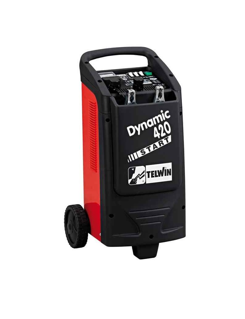 Caricabatteria e avviatore carellato, monofase, per la carica di accumulatori al piombo con tensione di 12/24V e l'avviamento ra