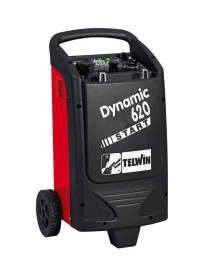 Caricabatterie e avviatore carellato, monofase, per la carica di accumulatori al piombo con tensione di 12/24V e l'avviamento ra