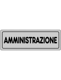ETICHETTA ADESIVA "AMMINISTRAZIONE" cm 15x5