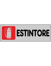 ETICHETTA ADESIVA "ESTINTORE" cm 15x5