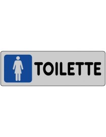 ETICHETTA ADESIVA "TOILETTE DONNA" cm 15x5