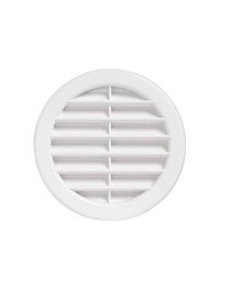 Griglia tonda da incasso con zanzariera stampata.