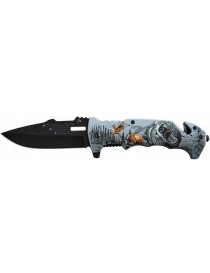 Coltello tasca "Orso" Cm 20 con frangivetro e tagliacintura