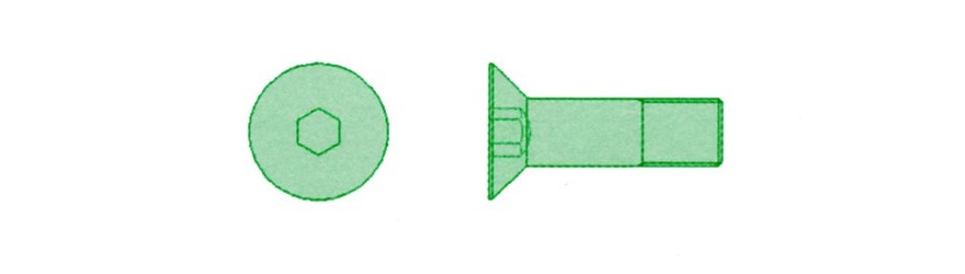 Testa svasata piana cava inox